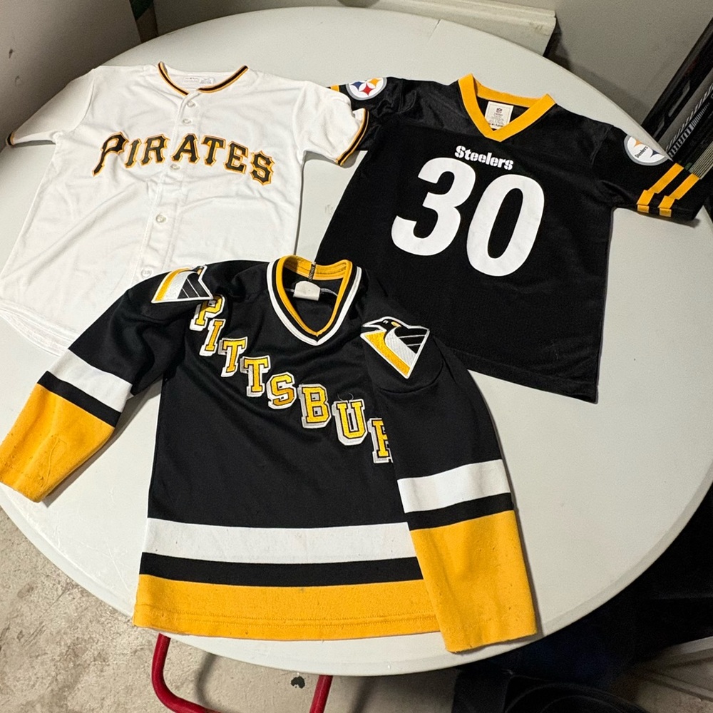 Pittsburgh Kids Sports Jersey Bundle NFL MLB NHL